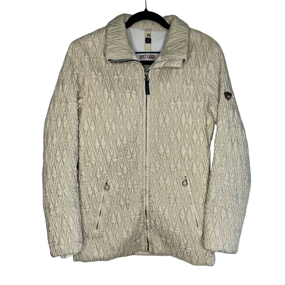 Post Card Ski Jacket Vintage Size 8 Ivory Quilted‎ Vintage Apres Ski Alpine